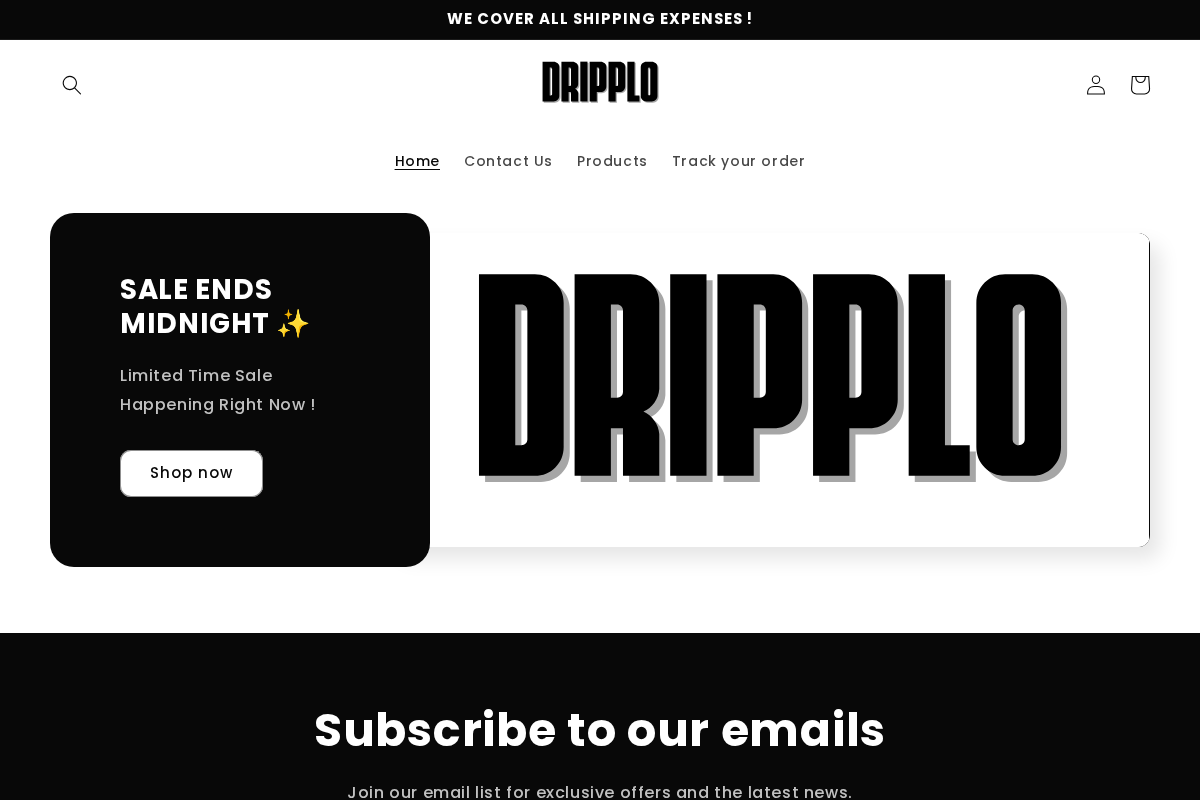 Dripplo homepage screenshot