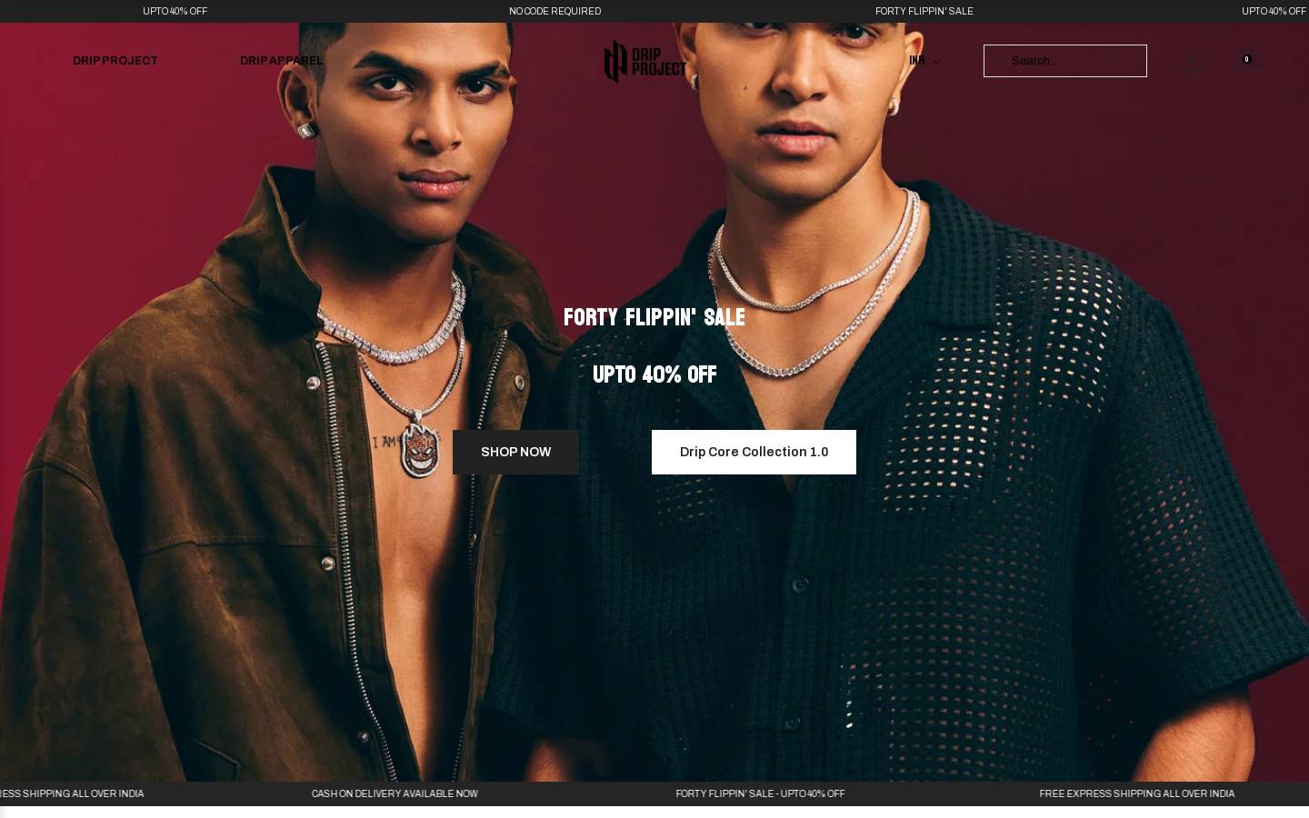 Dripproject homepage screenshot