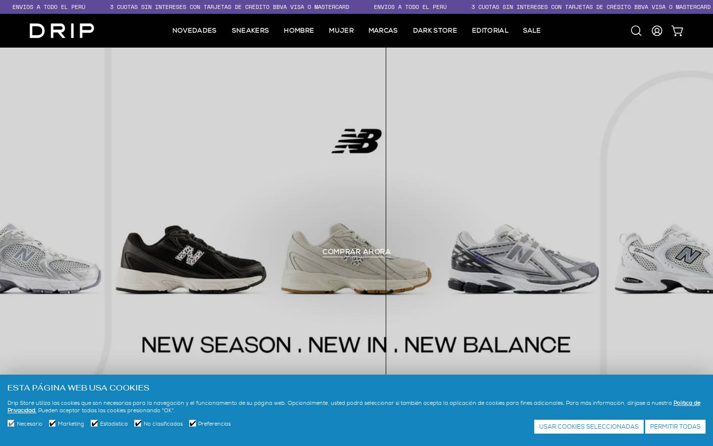 dripstore.pe homepage screenshot