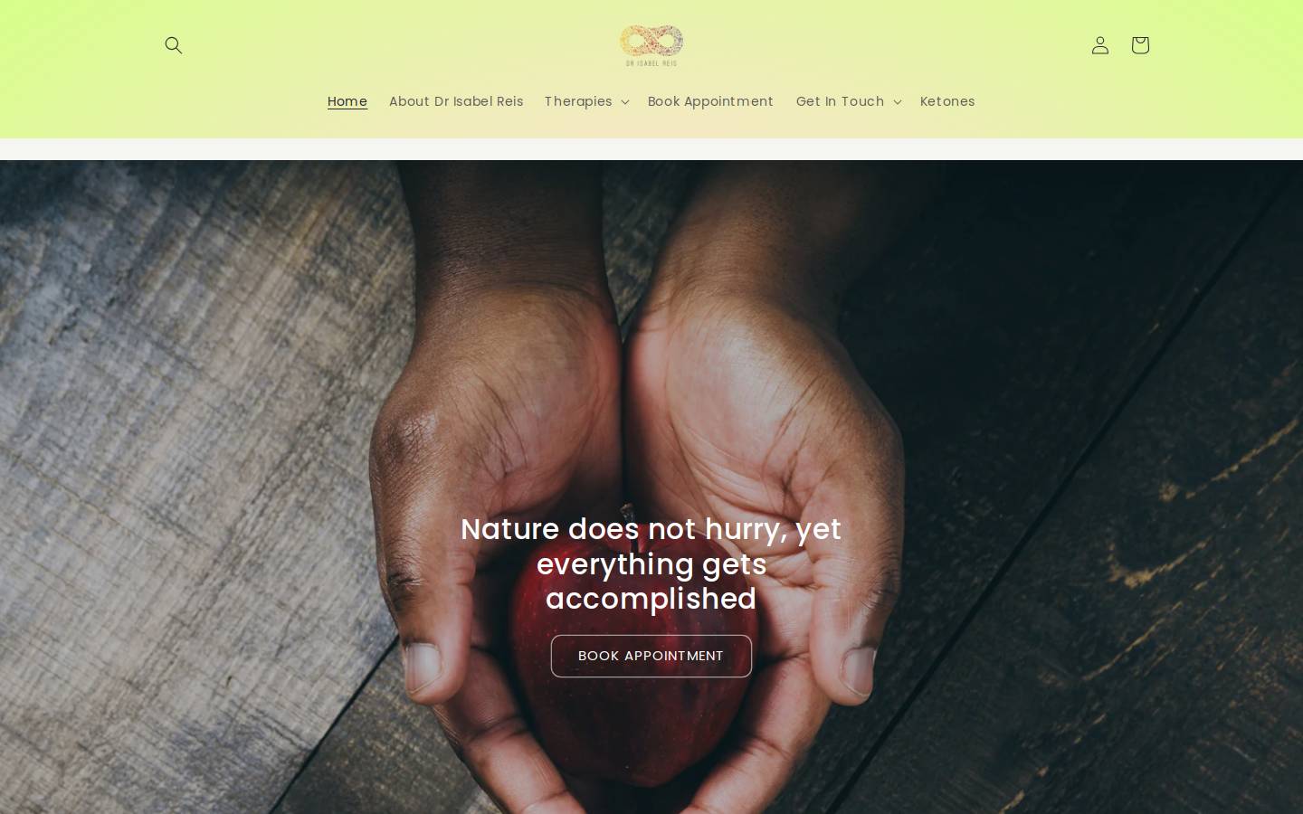 drisabelreis.com.au homepage screenshot