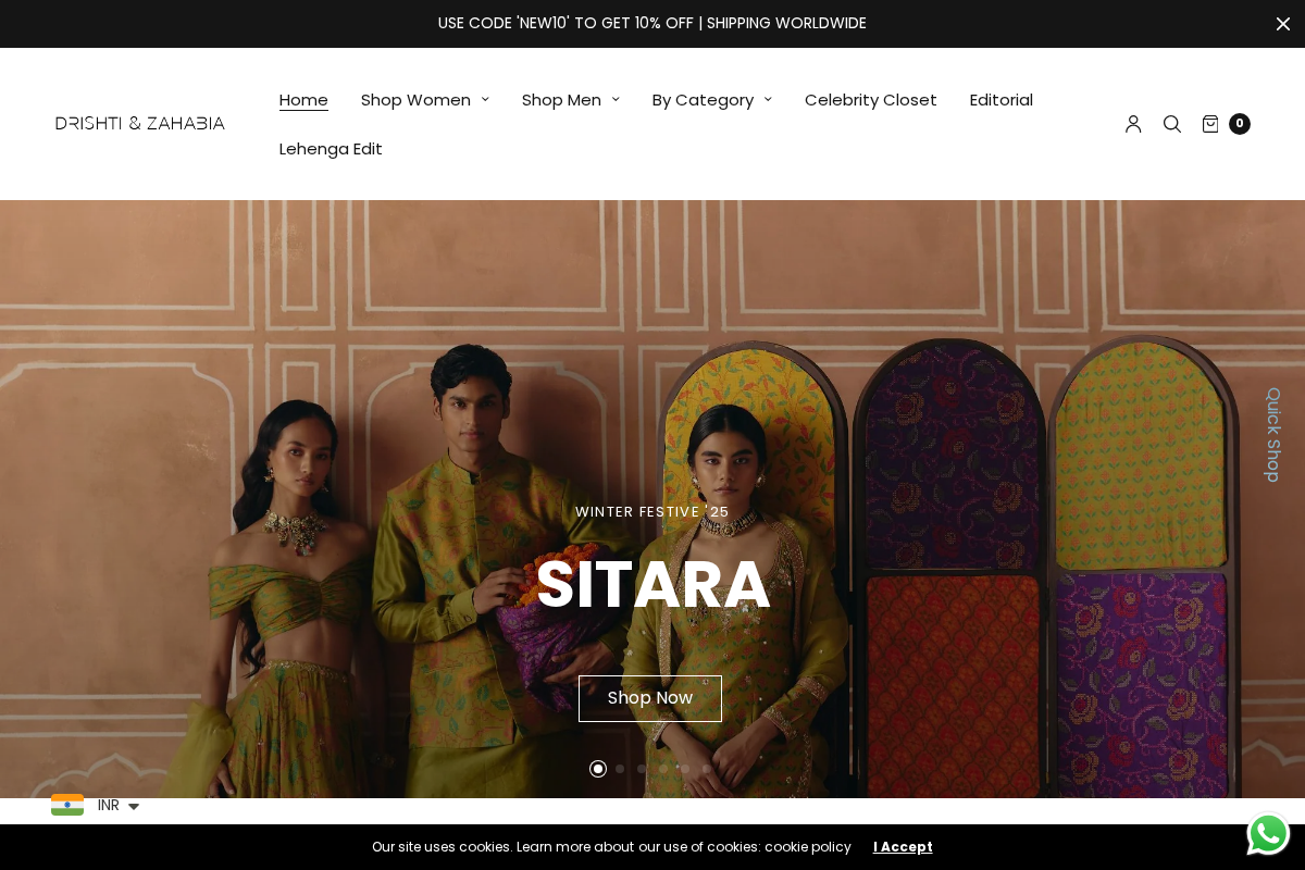 Drishti & Zahabia homepage screenshot