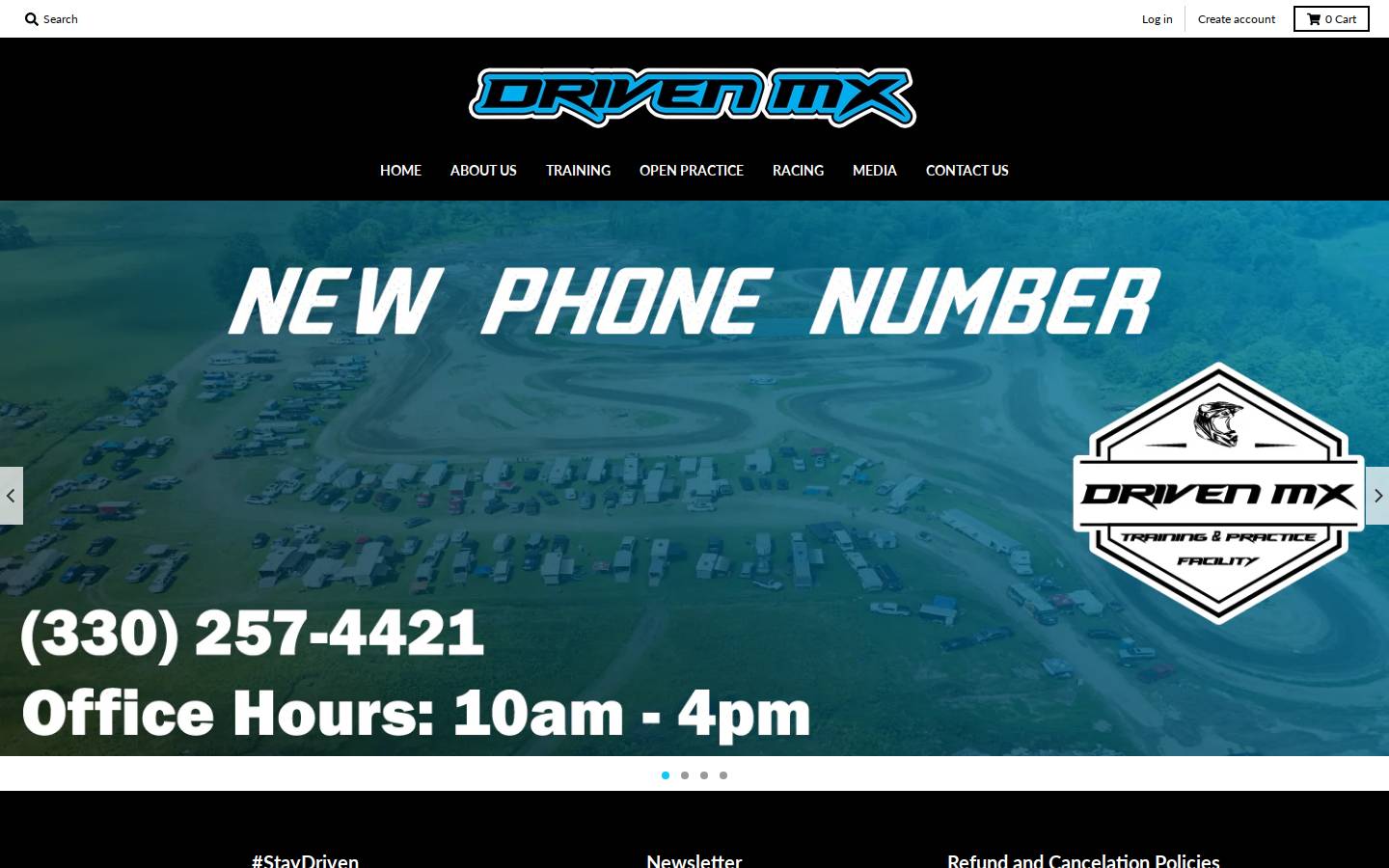 drivenmxtraining.com homepage screenshot