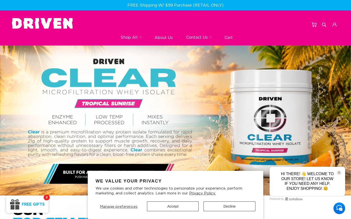 drivennutrition.net homepage screenshot