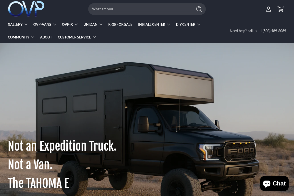 Overland Van Project, LLC homepage screenshot