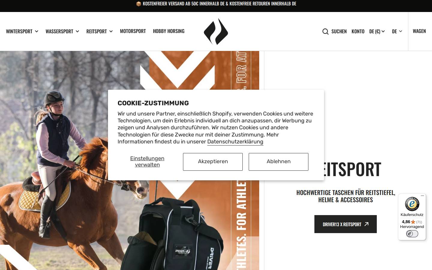 Driver13 homepage screenshot