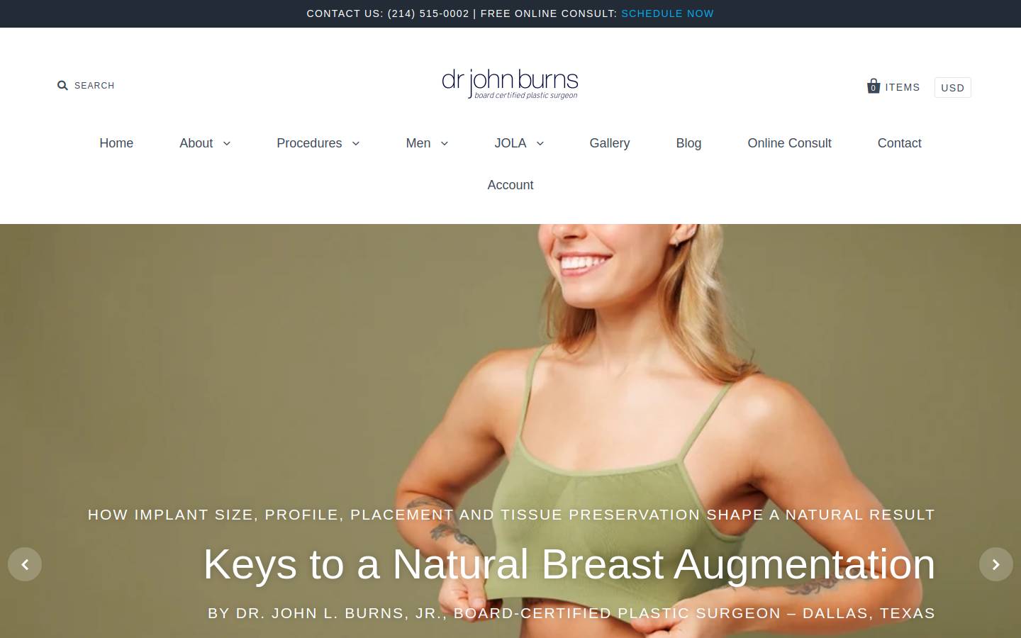 drjohnburns.com homepage screenshot