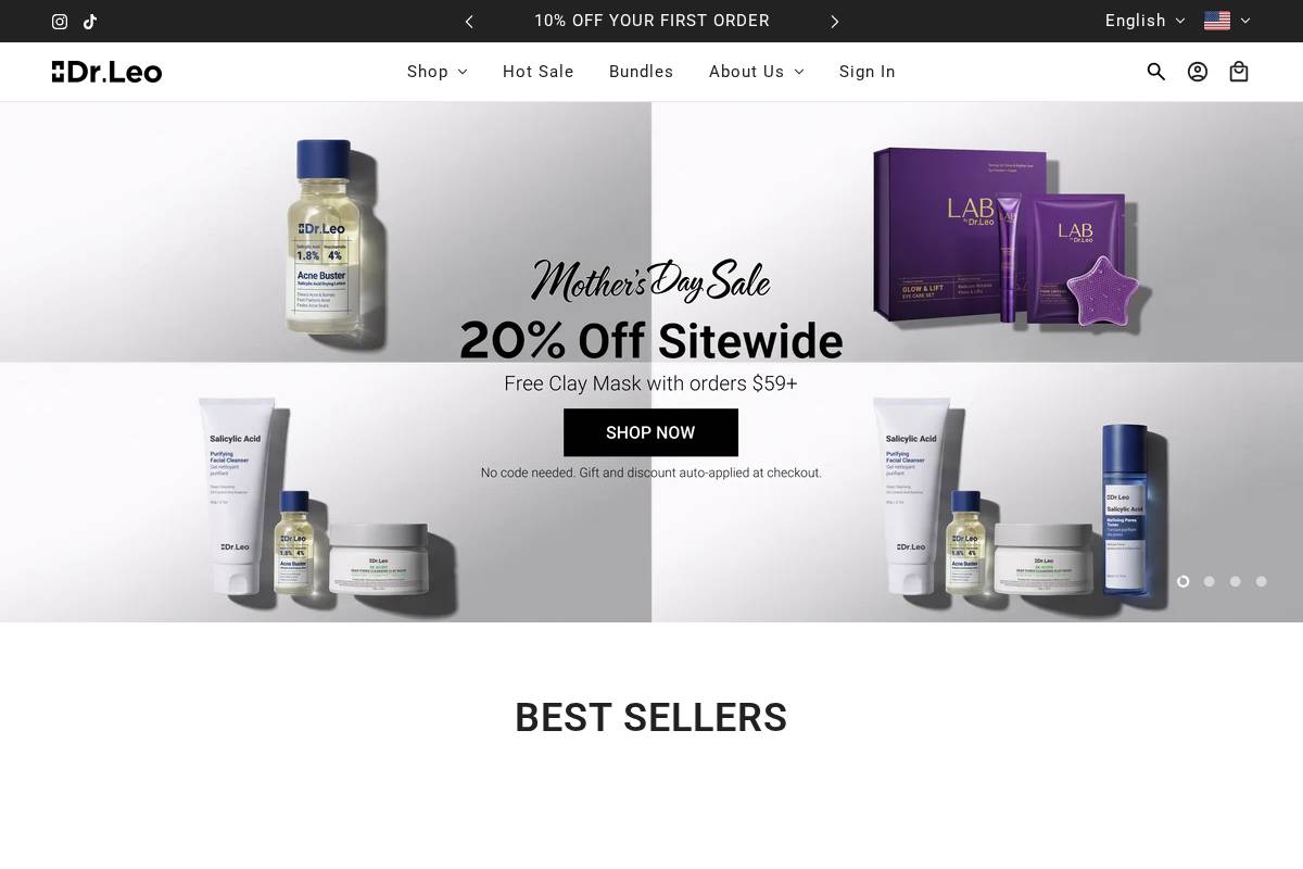 Drleo homepage screenshot