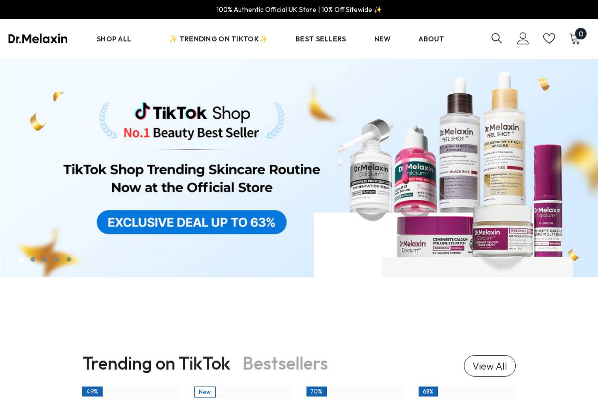 Drmelaxin homepage screenshot