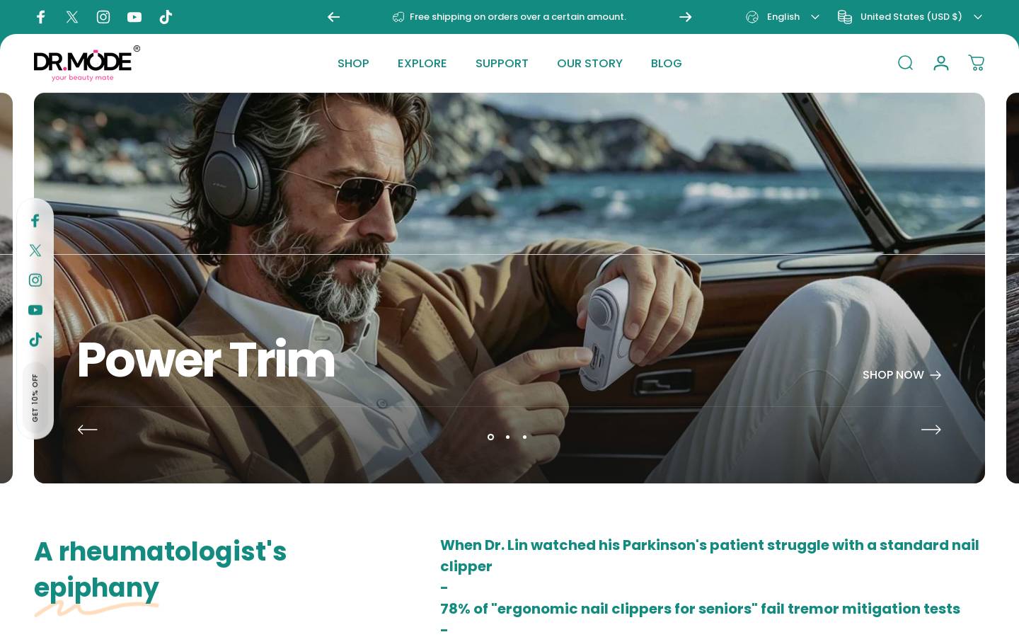 Drmode homepage screenshot