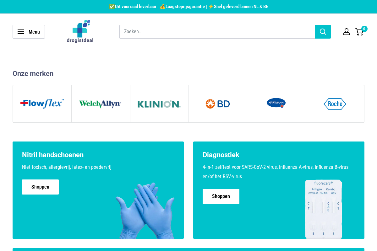 Drogistdeal homepage screenshot