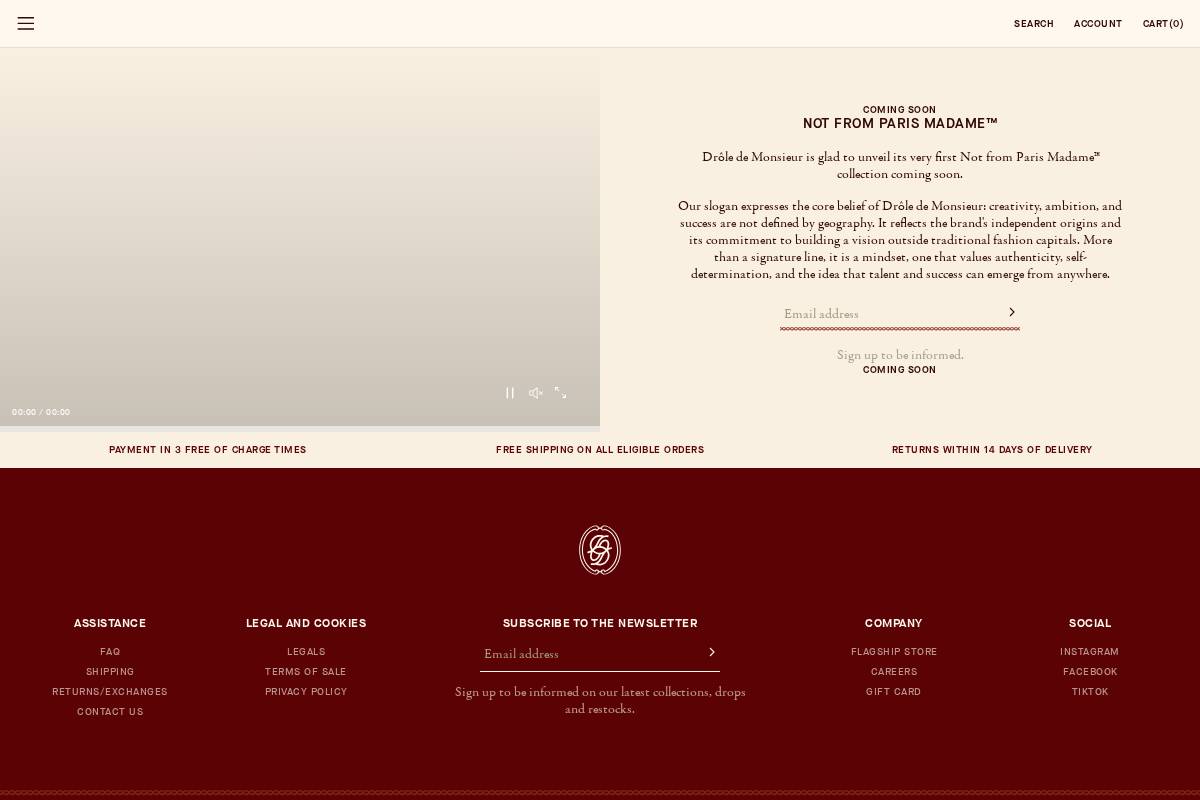 Drôle de Monsieur homepage screenshot