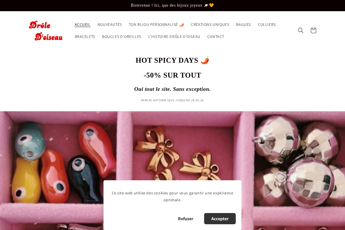 droledoiseaustore.com homepage screenshot