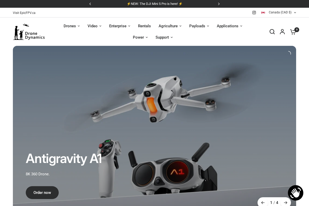 dronedynamics.ca homepage screenshot