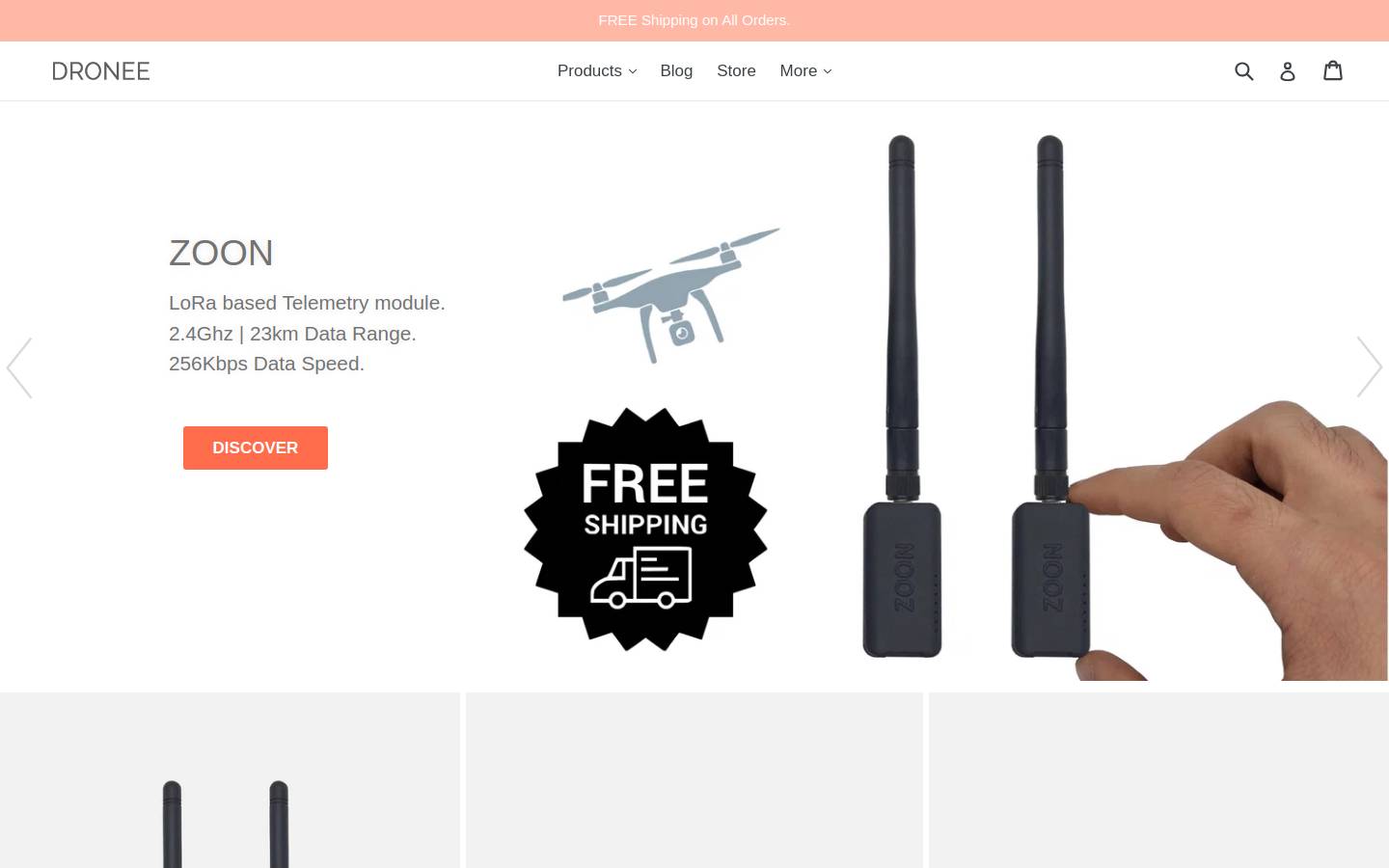 dronee.aero homepage screenshot