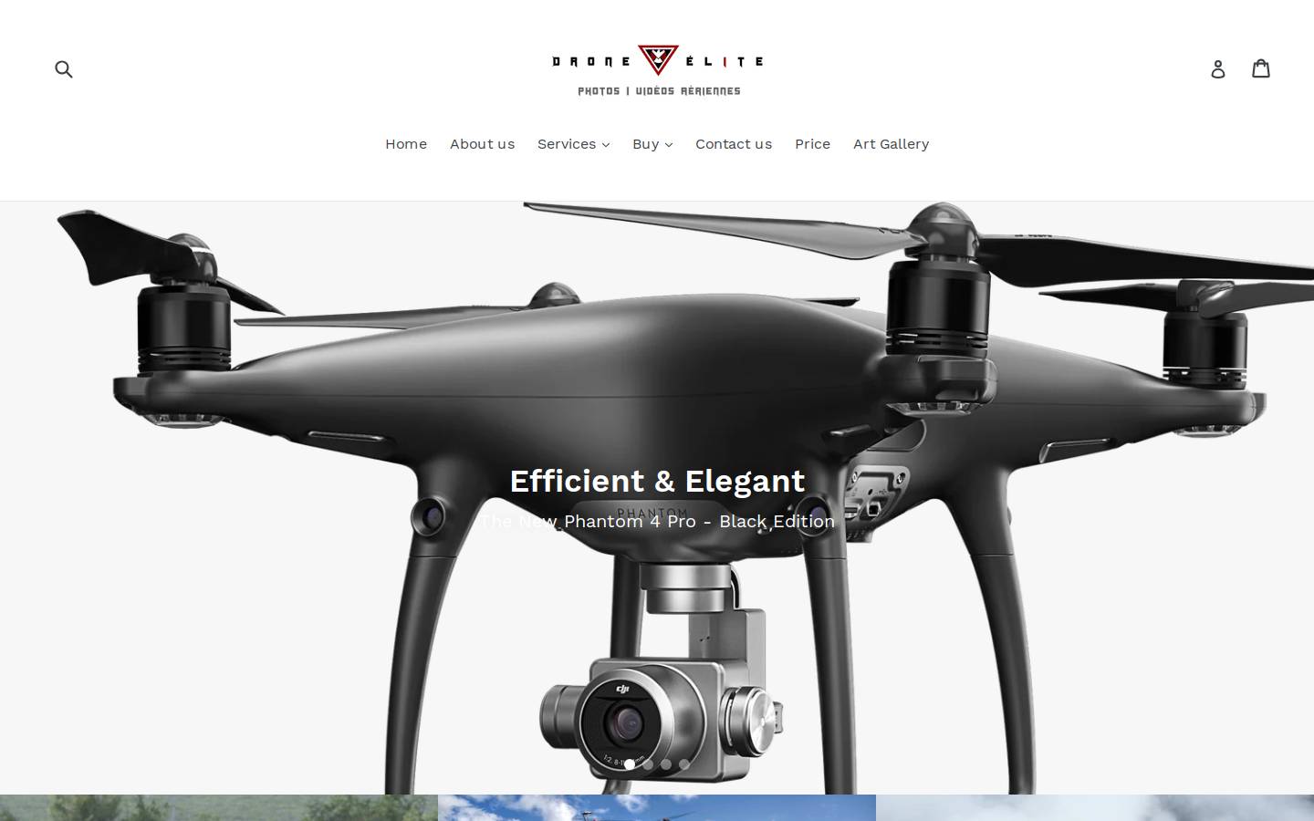 droneelite.ca homepage screenshot