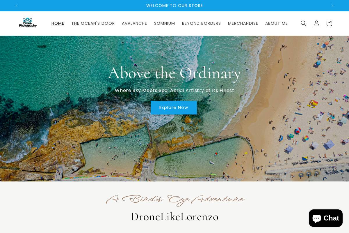 DroneLikeLorenzo homepage screenshot