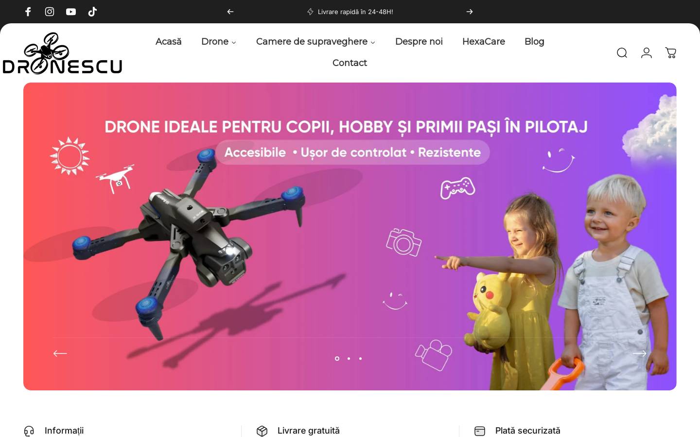 dronescu.ro homepage screenshot