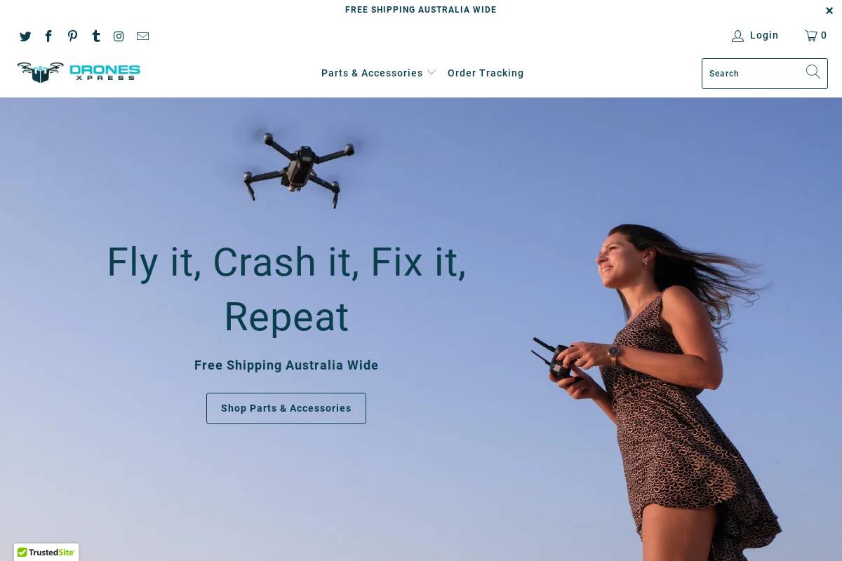 dronesxpress.com.au homepage screenshot