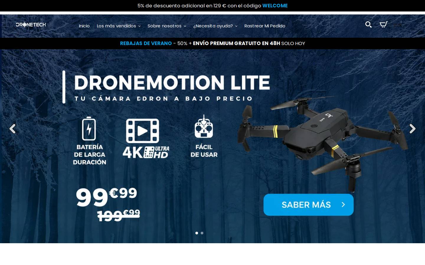 dronetech-es.com homepage screenshot