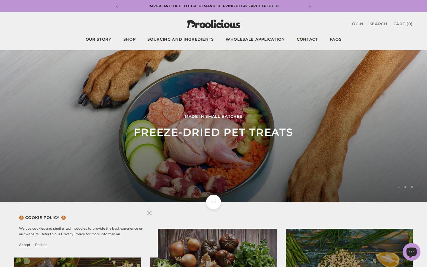 droolicioustreats.com homepage screenshot