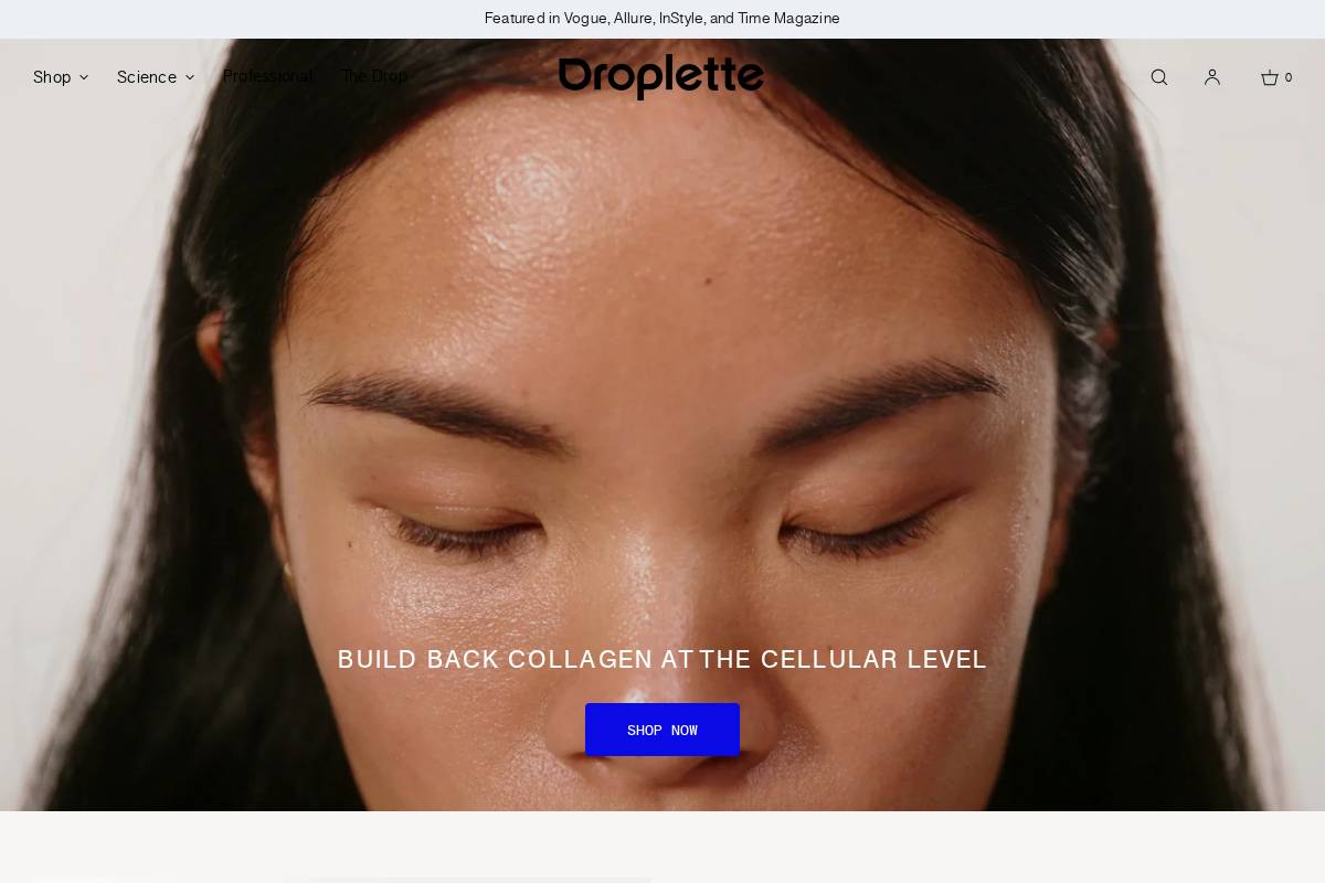 droplette.io homepage screenshot