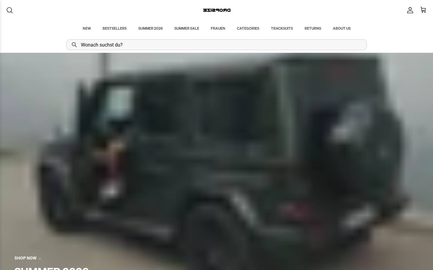 Dropsize homepage screenshot