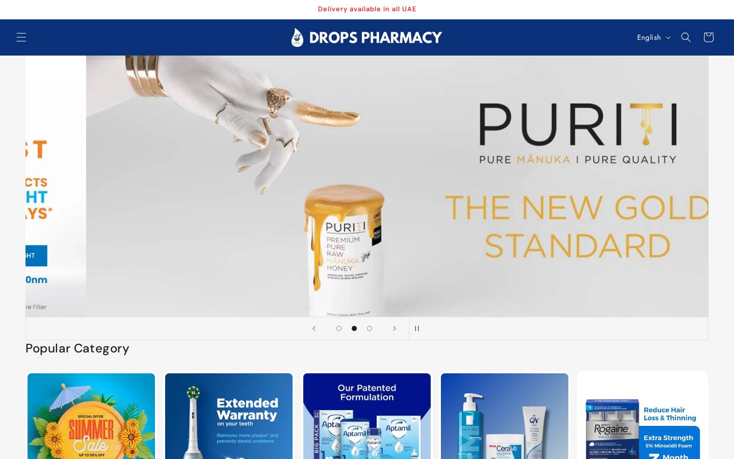 dropspharmacy.com homepage screenshot