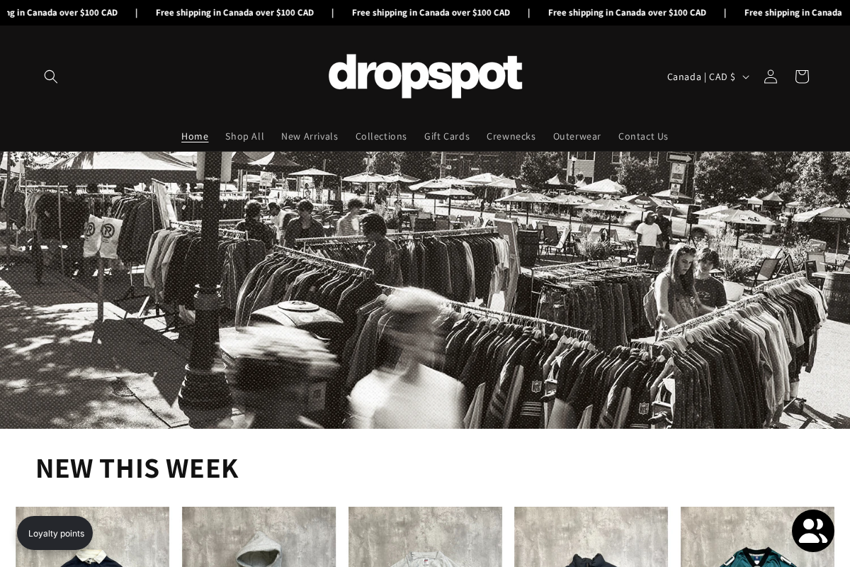 dropspotvintage.com homepage screenshot