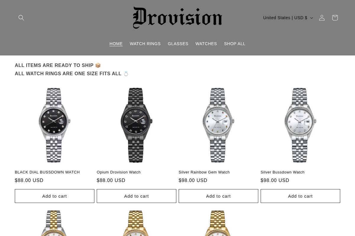 drovision.com homepage screenshot