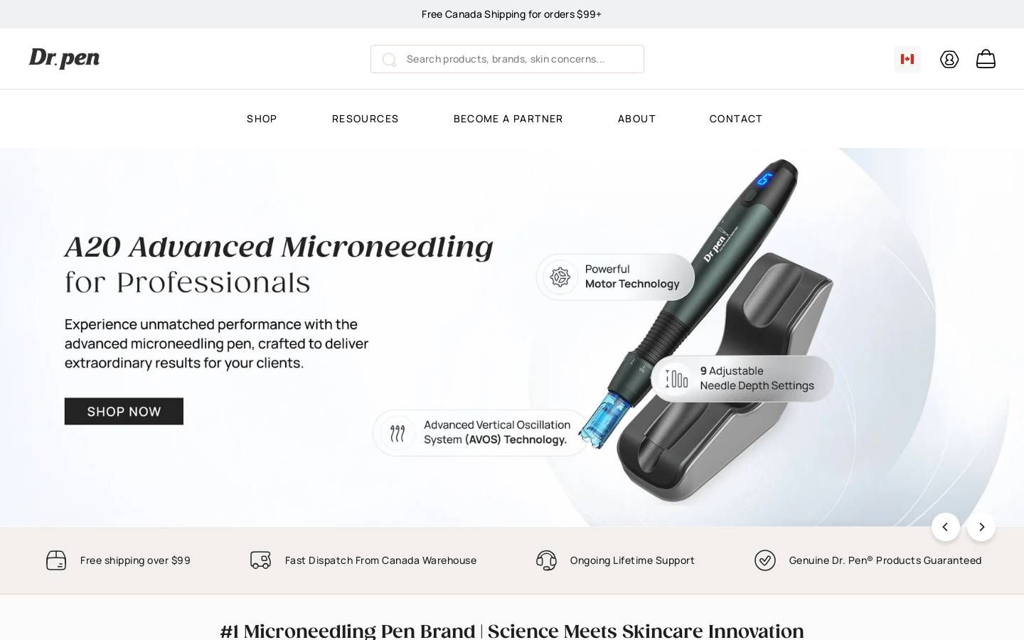 Drpen homepage screenshot