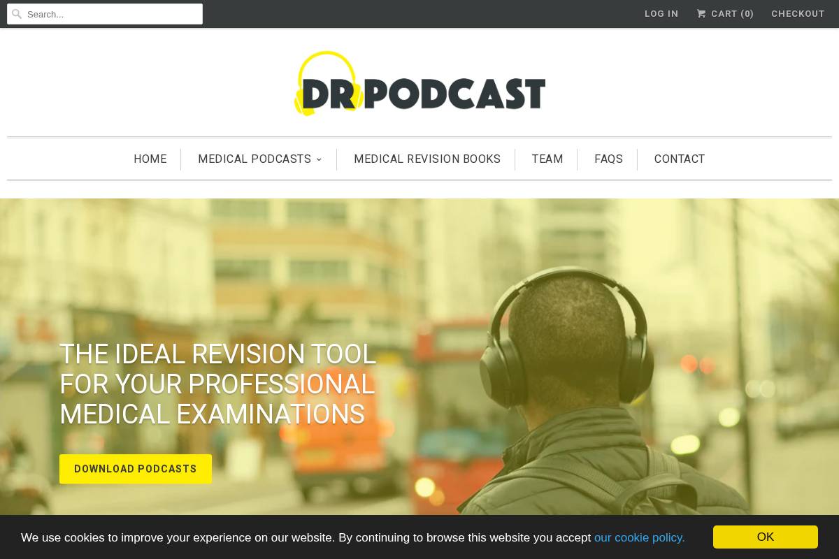 Dr Podcast homepage screenshot