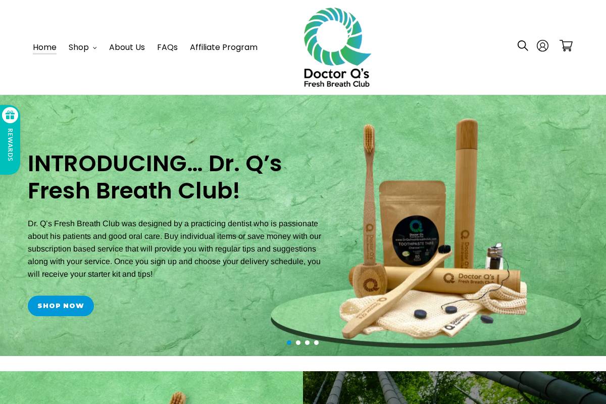 drqsfreshbreathclub.com homepage screenshot