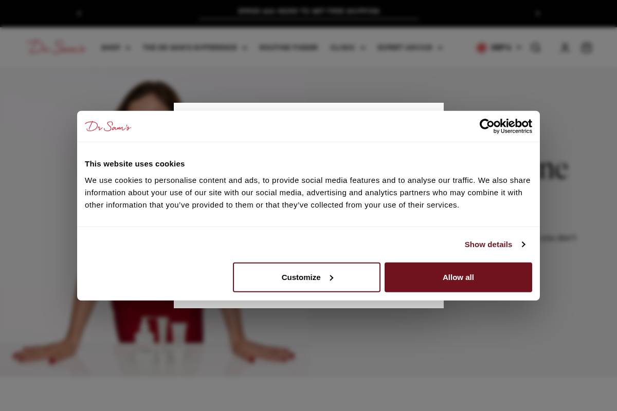 Dr Sam's homepage screenshot