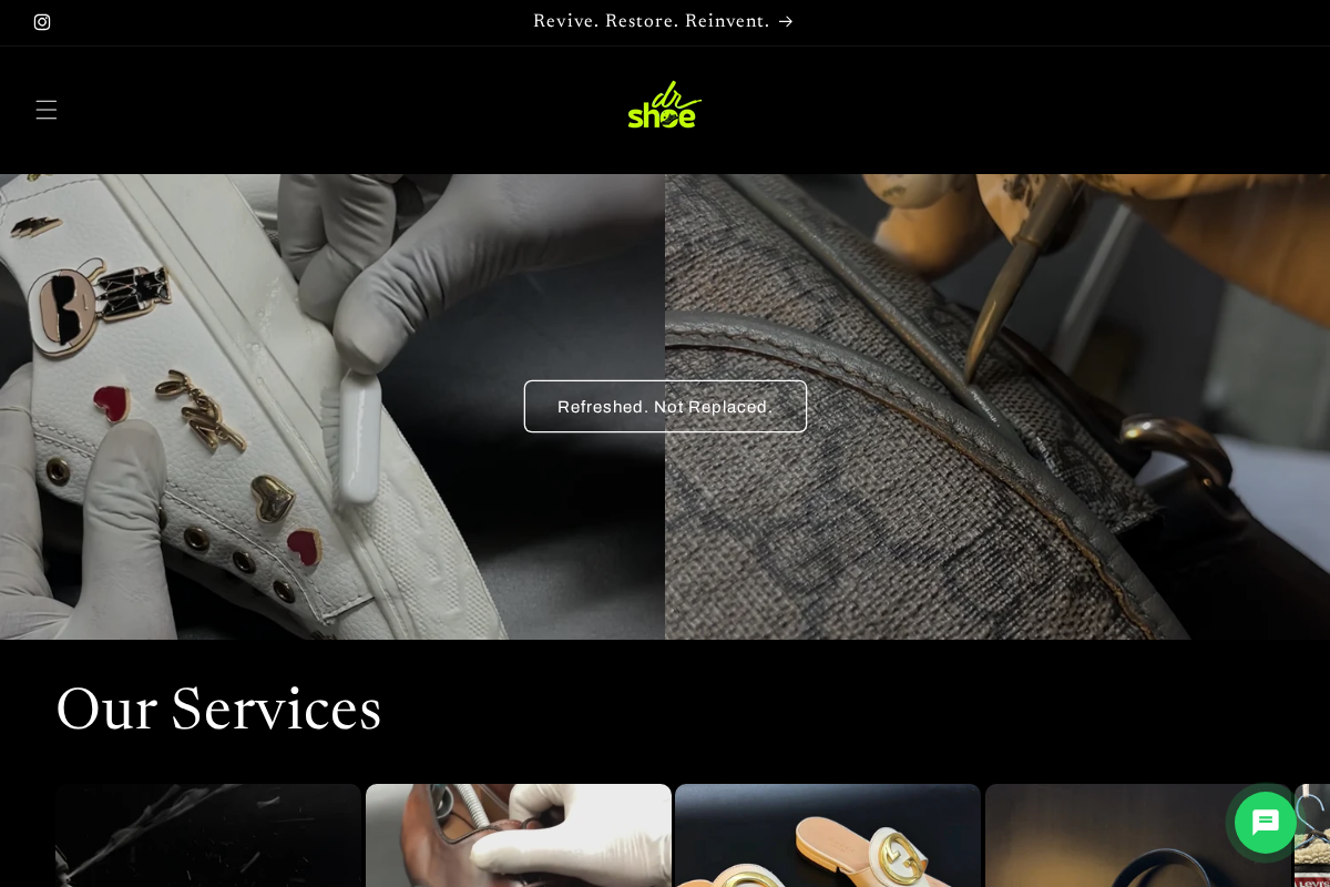 Dr.Shoe homepage screenshot