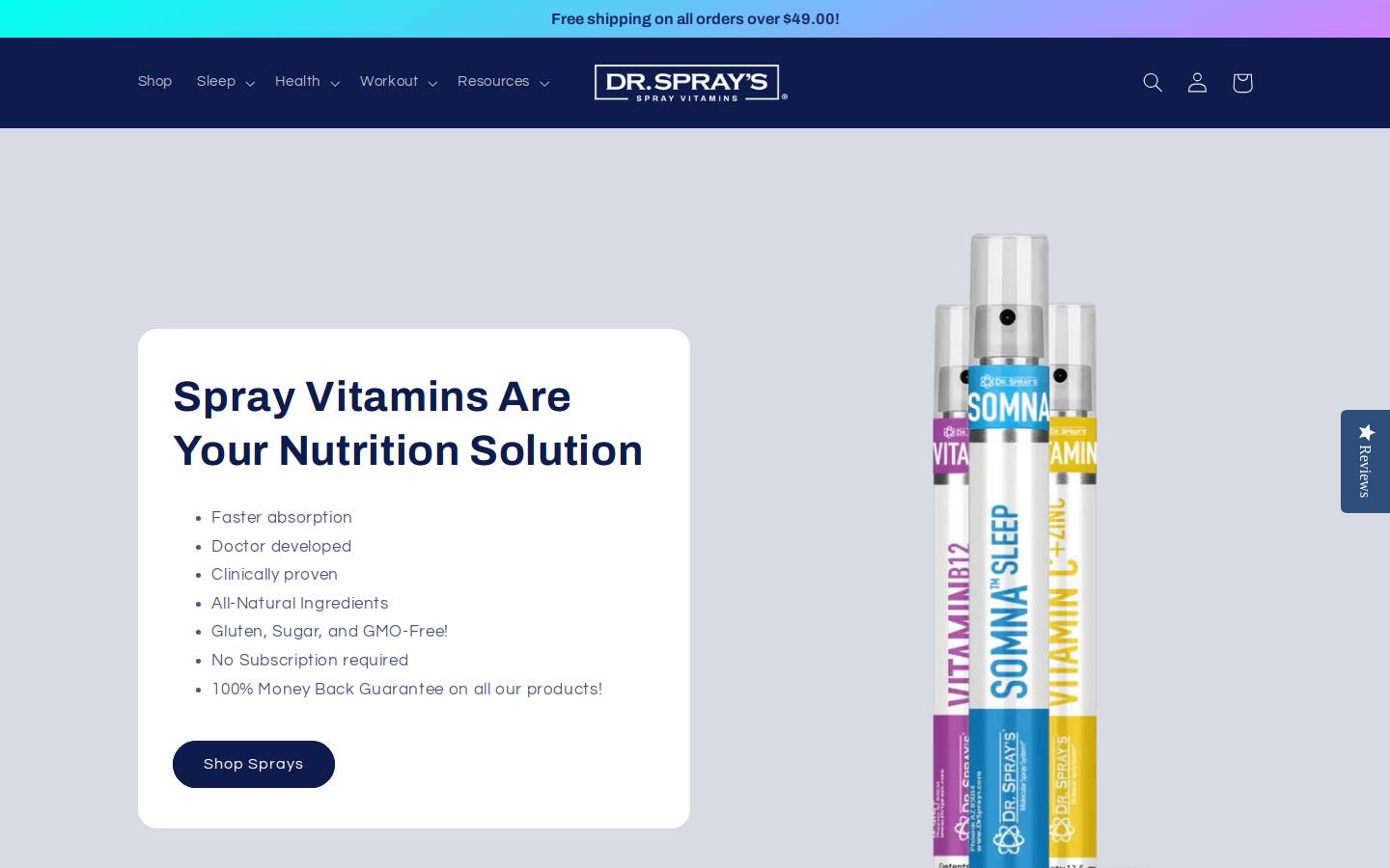 drsprays.com homepage screenshot