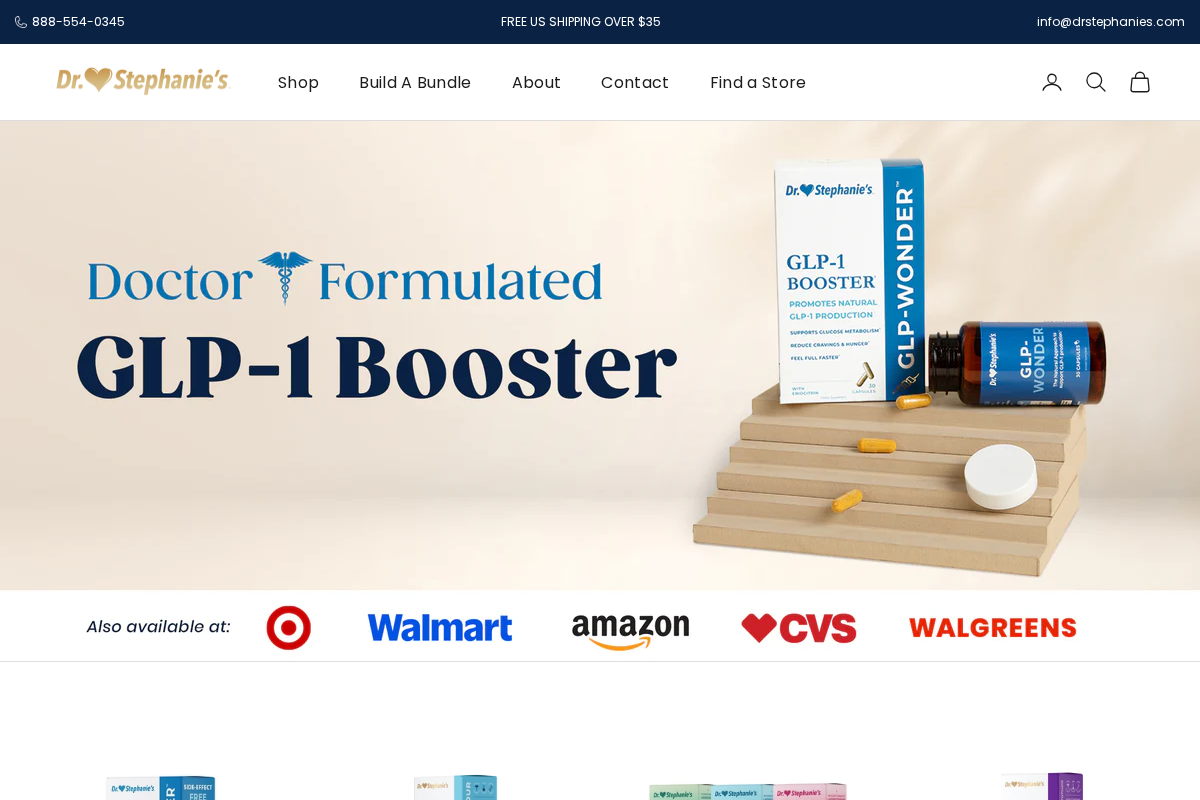 Dr. Stephanie's homepage screenshot