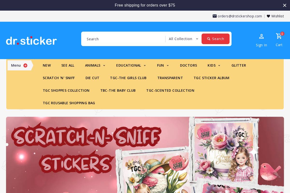 drstickershop.com homepage screenshot