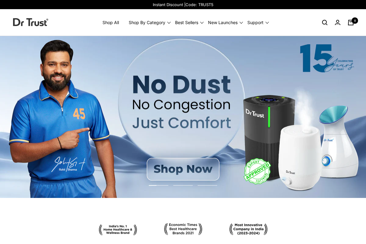 Dr Trust homepage screenshot