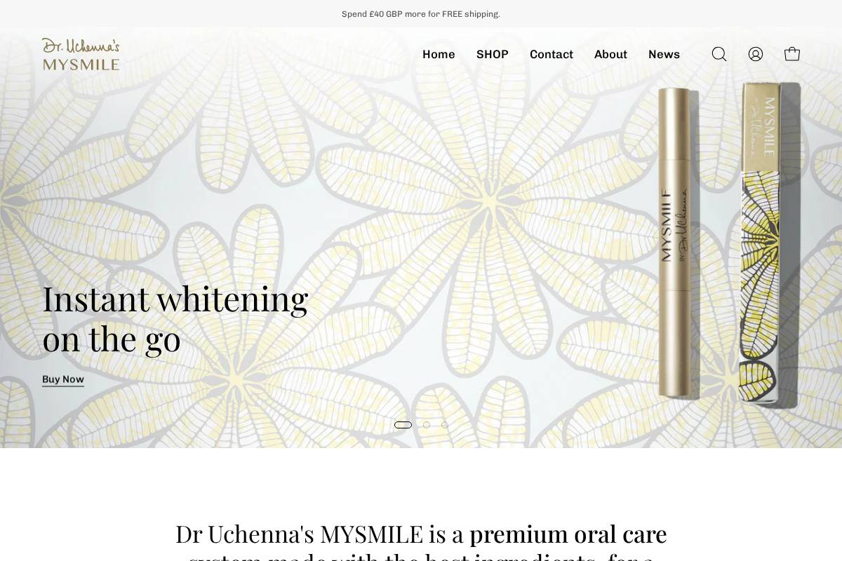 Dr Uchenna's MYSMILE homepage screenshot