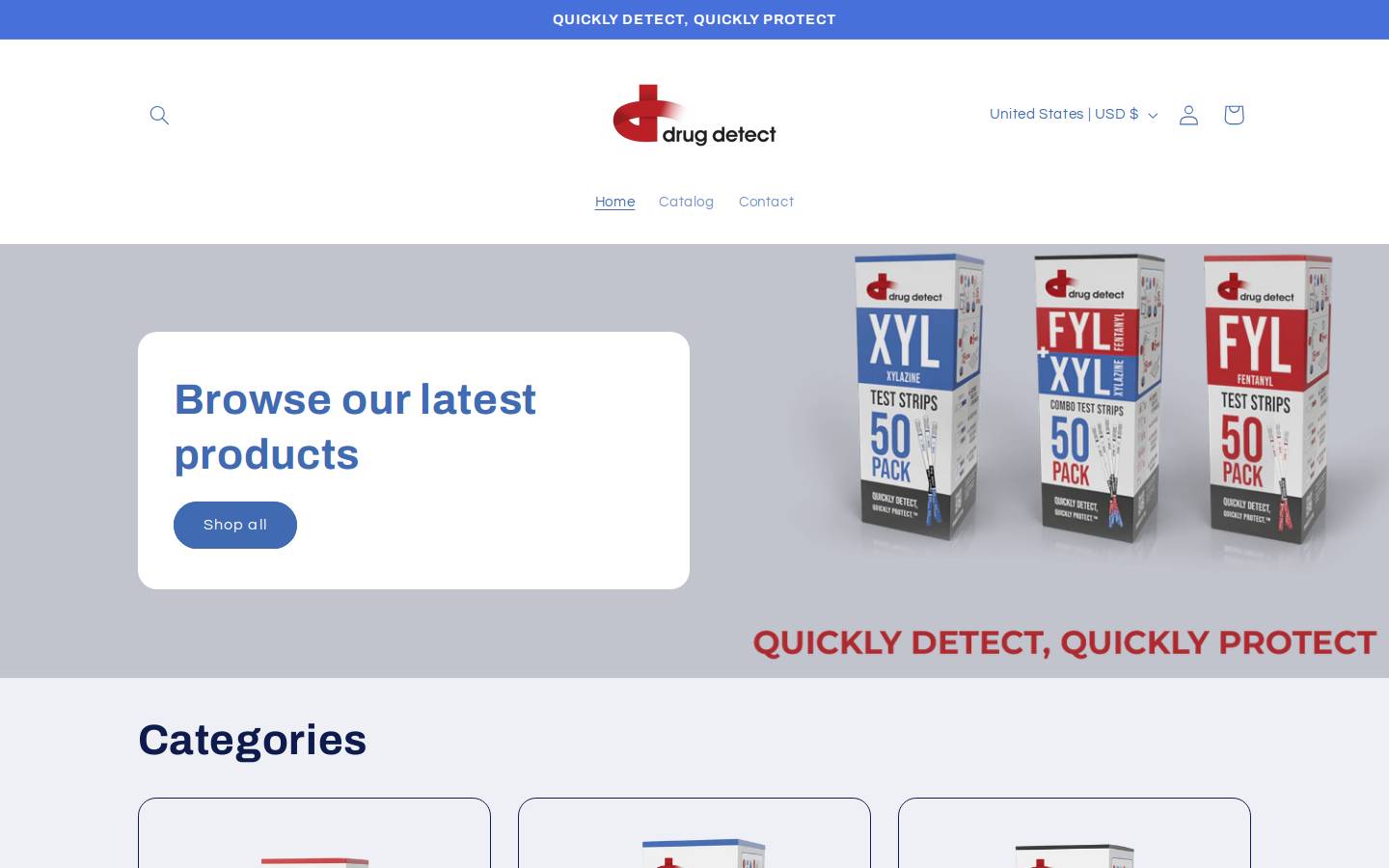 drugdetect.com homepage screenshot