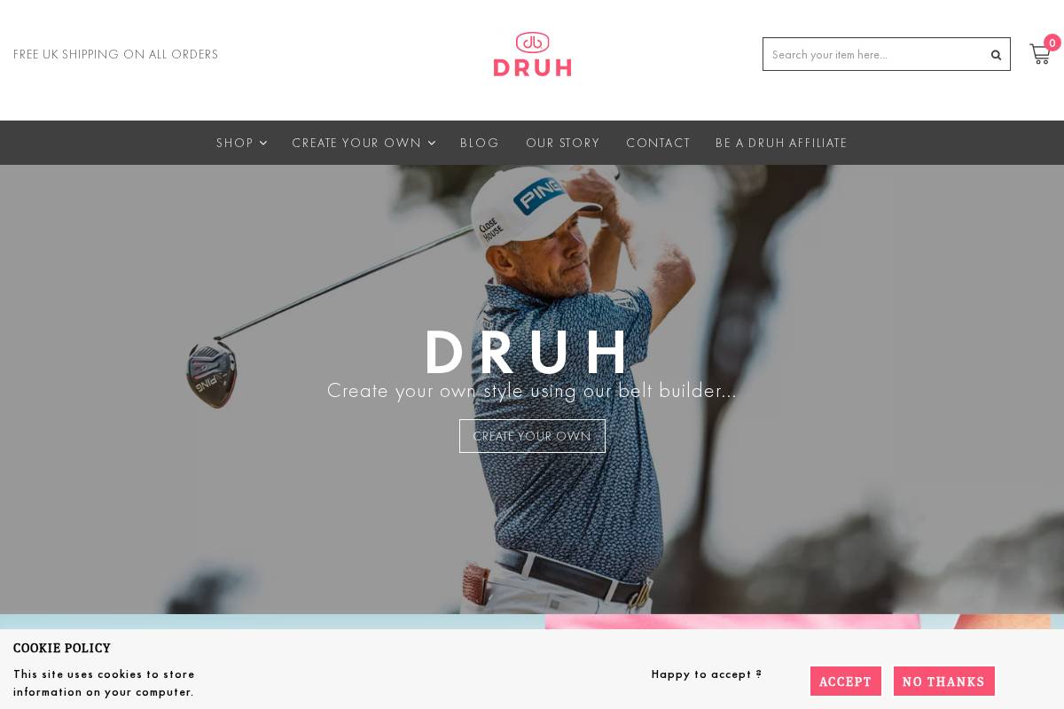 druhbeltsuk.co.uk homepage screenshot