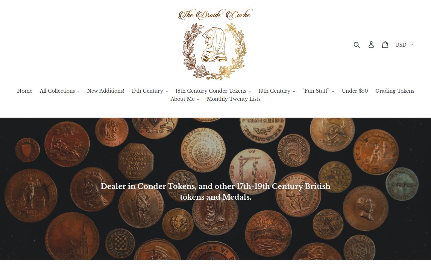 druidscache.com homepage screenshot