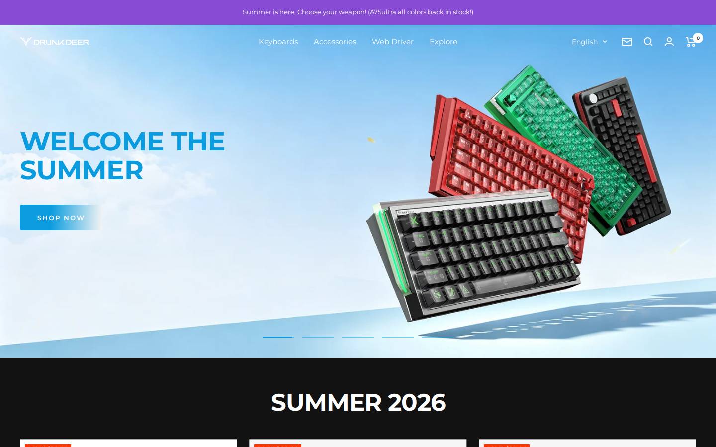 drunkdeer.com homepage screenshot