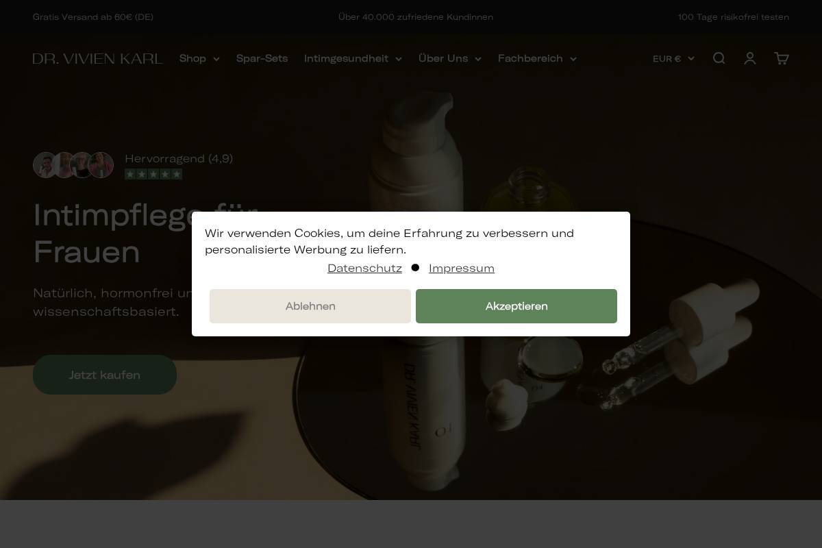 DR. VIVIEN KARL homepage screenshot