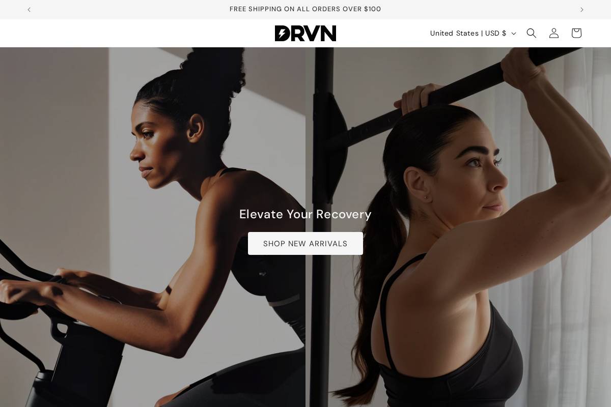 drvngear.com homepage screenshot