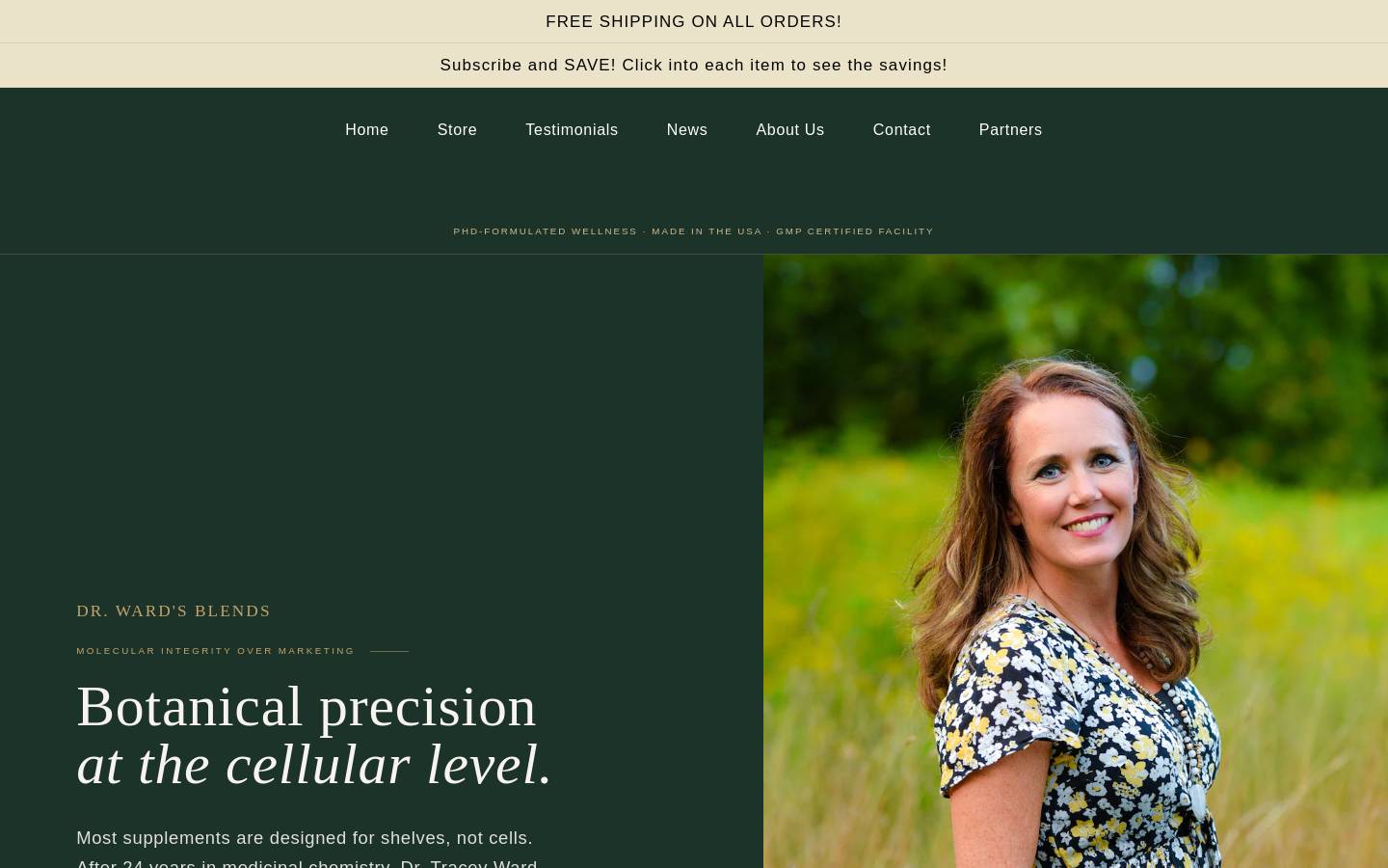 drwardsblends.com homepage screenshot