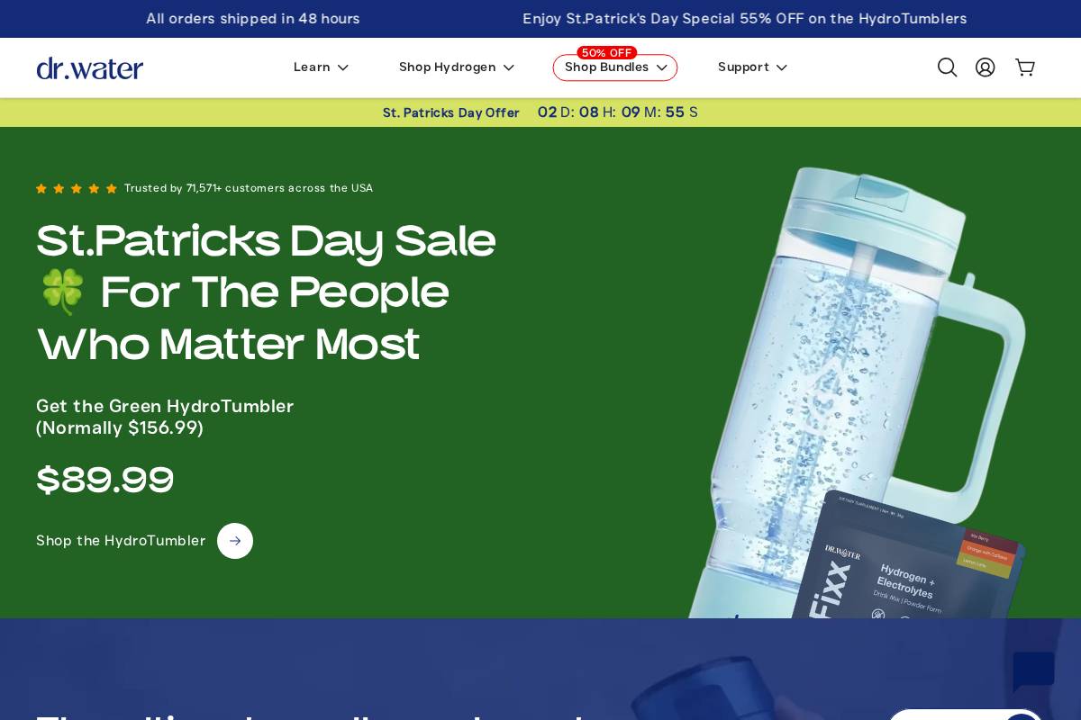 Dr. Water homepage screenshot