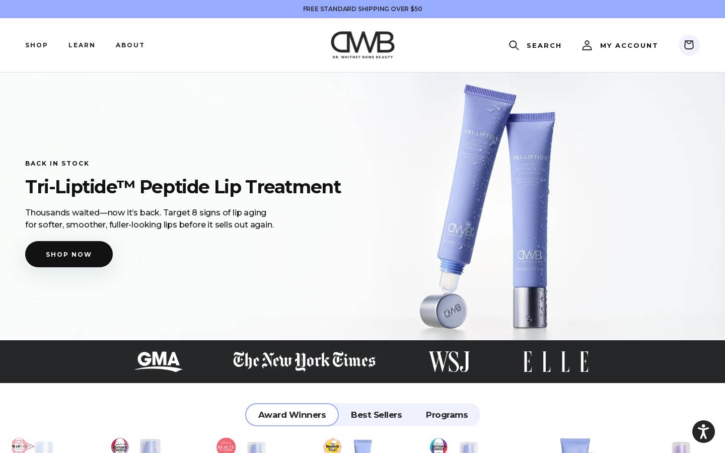 drwhitneybowebeauty.com homepage screenshot