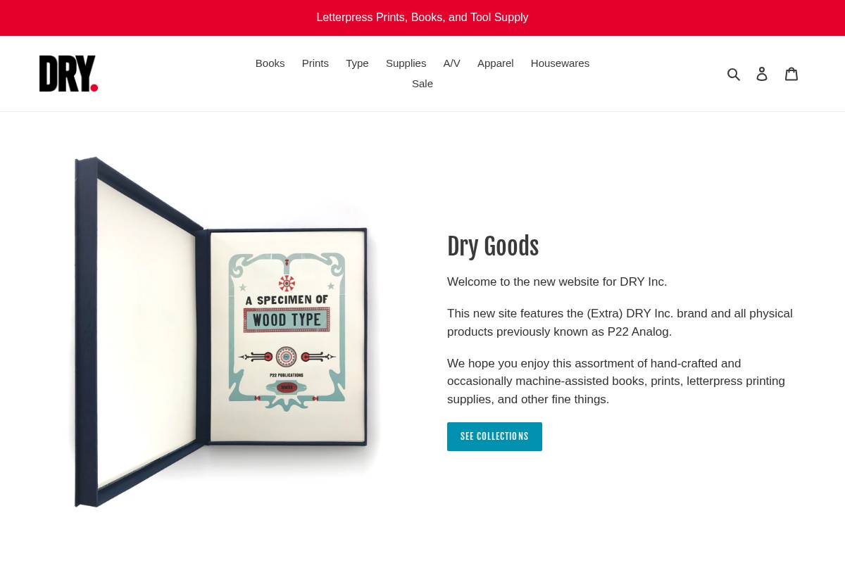 dry-inc.com homepage screenshot