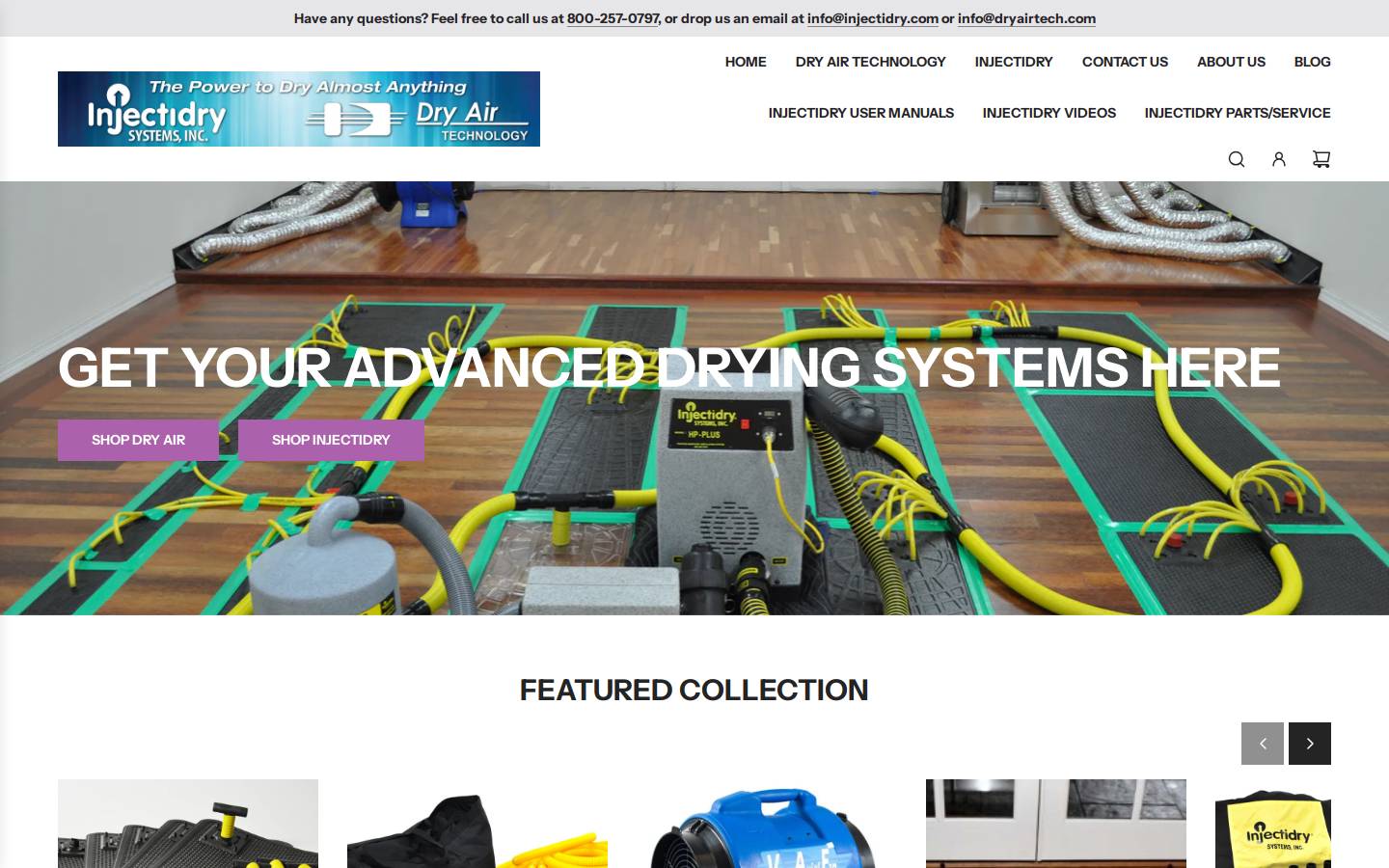 dryairtech.com homepage screenshot